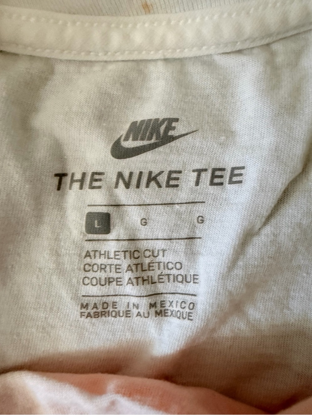 Nike White & Orange Long Sleeve Graphic Tee – Size Large - Picture 2 of 2
